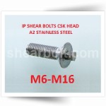 IP Shear Bolts Csk Head A2 Stainless Steel