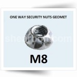M8 One Way Security Nuts Geomet