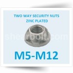 Two Way Security Nuts BZP