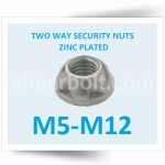 Two Way Security Nuts BZP